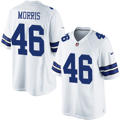 Men's Limited Alfred Morris Nike Jersey White Road - #46 NFL Dallas Cowboys